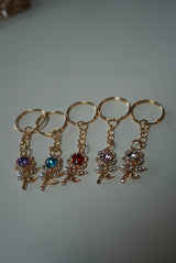Luxe bloem sleutelhanger
